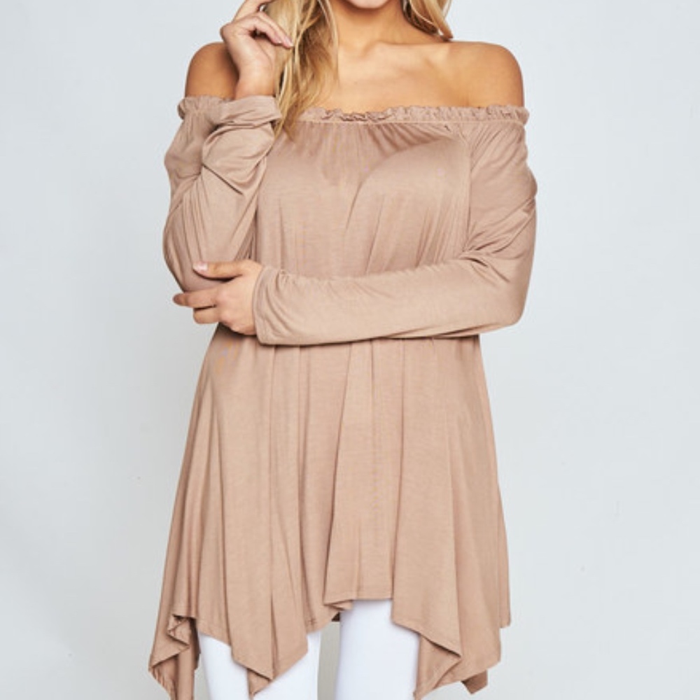 LONG SLEEVE SHARKBITE HEM TUNIC - Picture 5 of 7